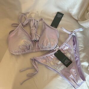NWT Wild Fable Iridescent Bikini Set